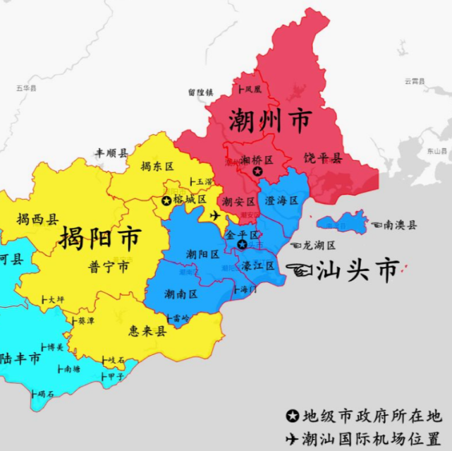 福建潮汕地图图片