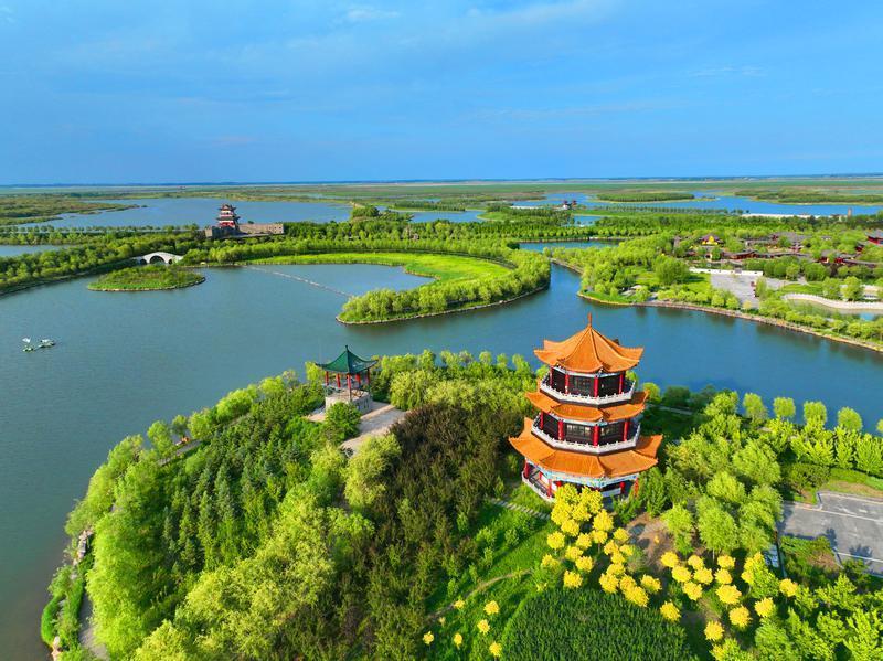 航拍大安嫩江湾领略魅力好风光