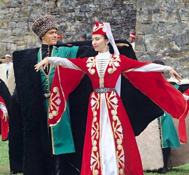 达吉斯坦境内的印古什人的列兹金卡舞.