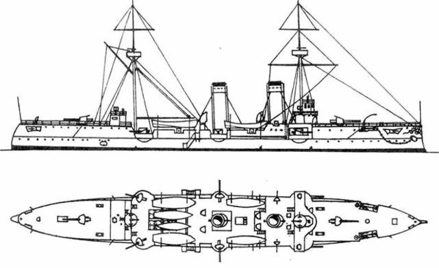 20世紀初舊日本海軍須磨號巡洋艦服役時大都在我國活動