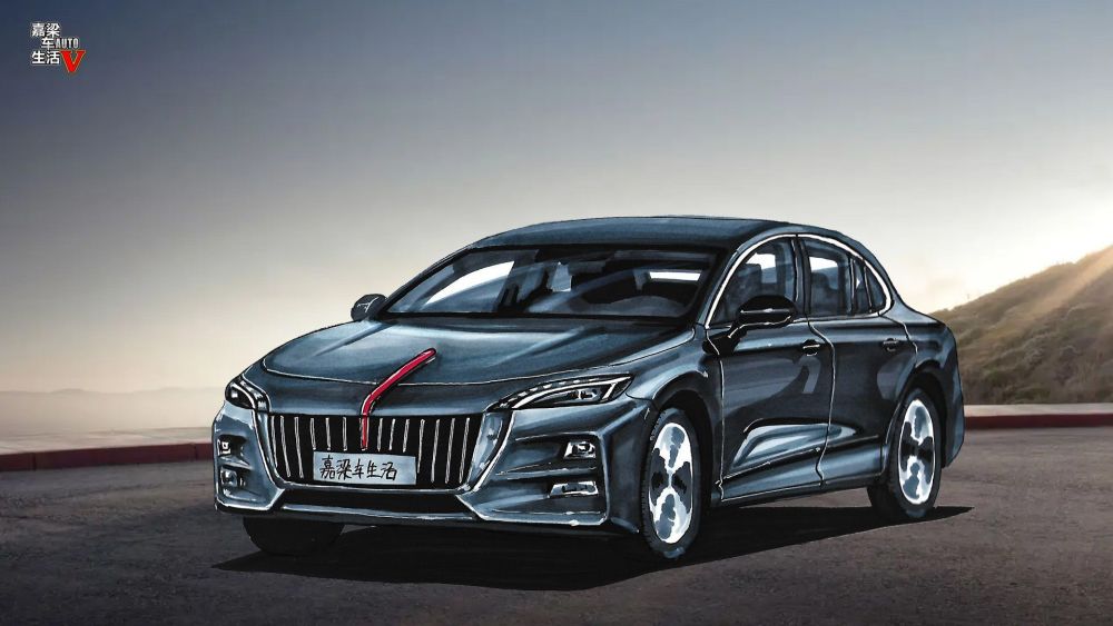 手绘揭秘,全新红旗l5旗舰轿车,红旗h4运动轿车_腾讯新闻