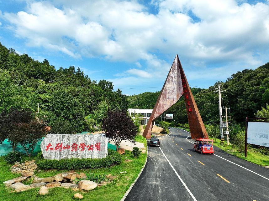 信阳大别山露营公园红绿相融引领新风山乡旧貌展焕新颜