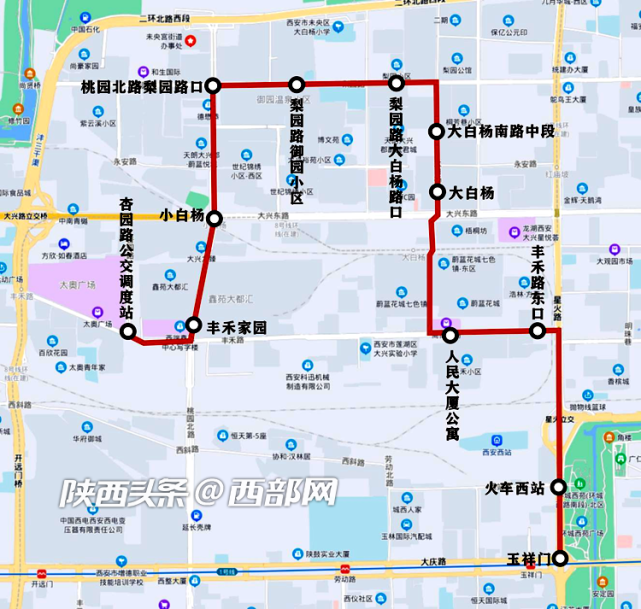 西安609路公交车线路图图片