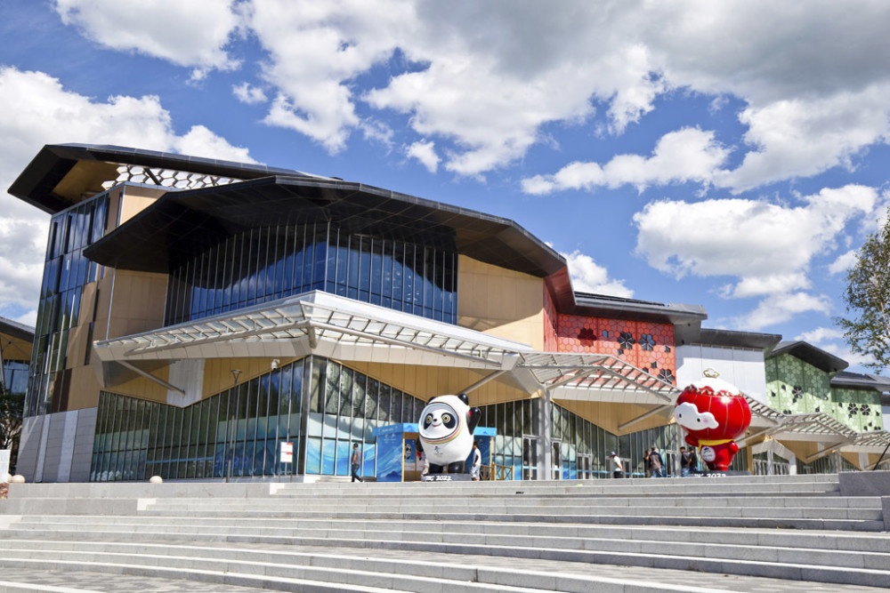 到冬奥会三大赛区之一的张家口赛区崇礼太子城冬奥村留个影