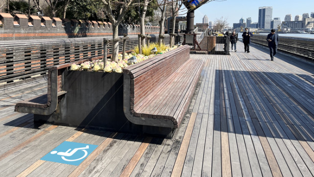 坐轮椅到不了亲水平台,听障者找不到指示牌…杨浦滨江如何做到"无障碍