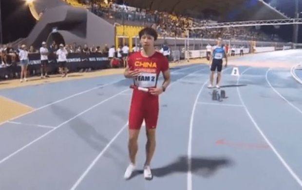 苏炳添谢震业缺阵中国男子百米接力新阵容夺冠