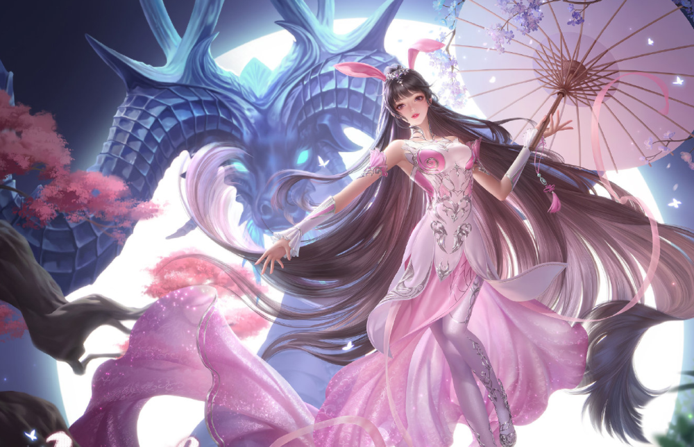 斗罗大陆星湖小舞绝美登场手持花伞无比清纯大明和二明为小舞庆生