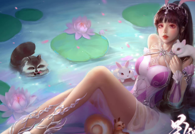 斗罗大陆星湖小舞绝美登场手持花伞无比清纯大明和二明为小舞庆生