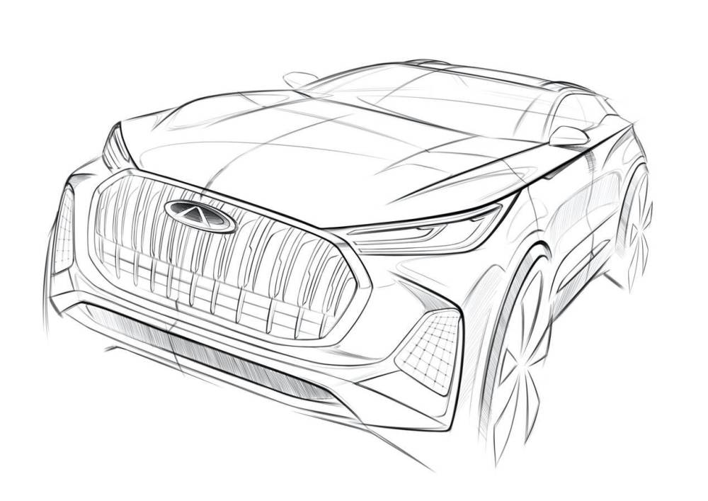 奇瑞全新车型草图曝光瑞虎7PLUS新能源掀起潮流新设计