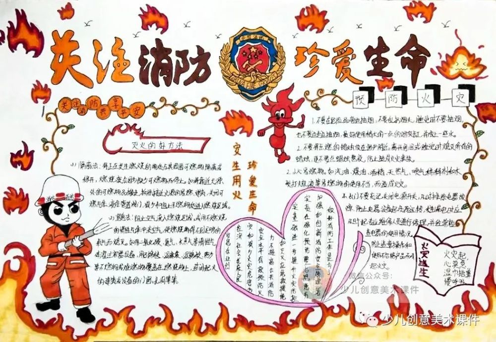 素材我是小小消防员手抄报
