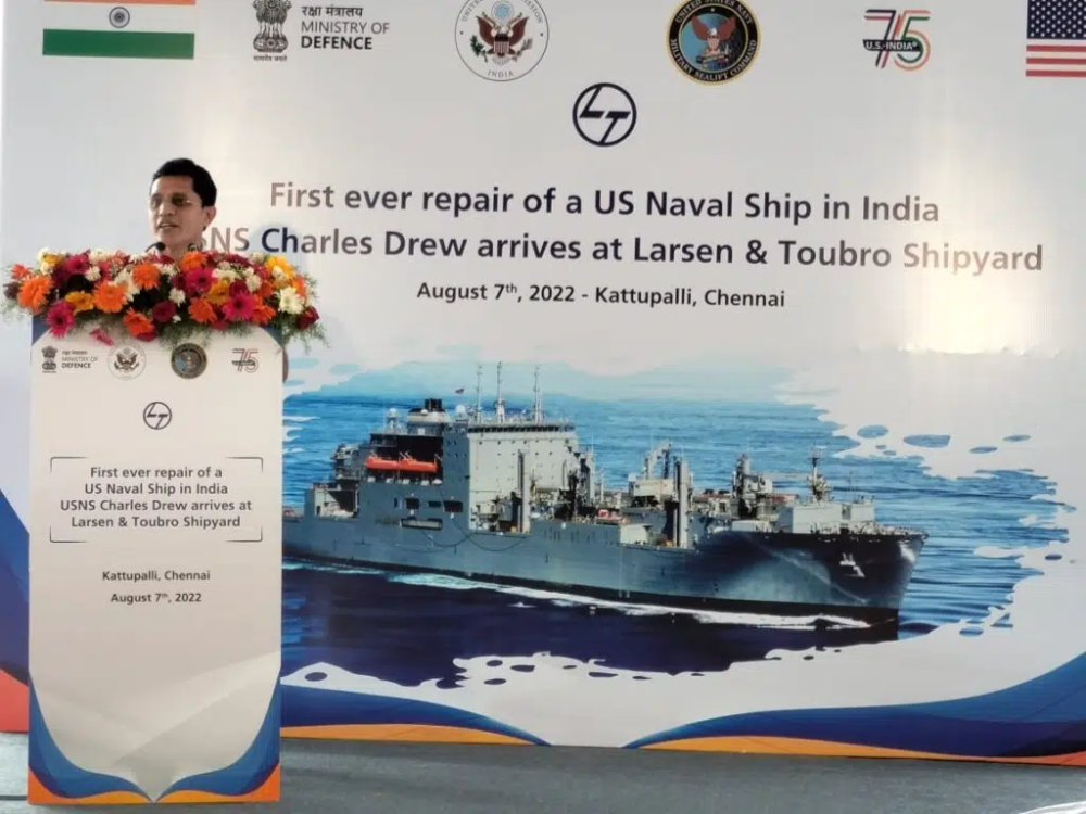 史上首次：印度船厂维修美国军舰小学同步网课