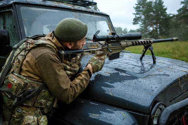 俄军在前线用上新狙击枪1公里外可打穿防弹衣取名斯大林格勒