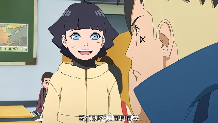 让观众比较意外的是,川木也进入忍者学校了,而且川木和漩涡向日葵还是