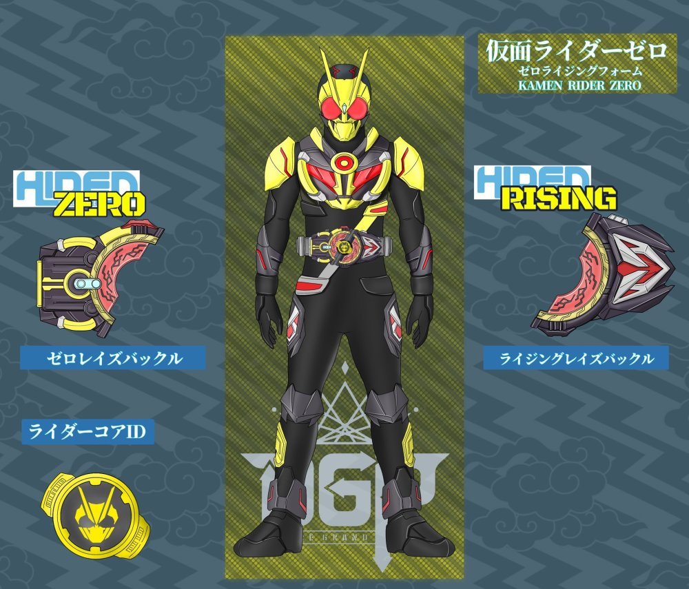 首先是自创的假面骑士zero,左侧带扣和右侧带扣完美结合,配合假面骑士