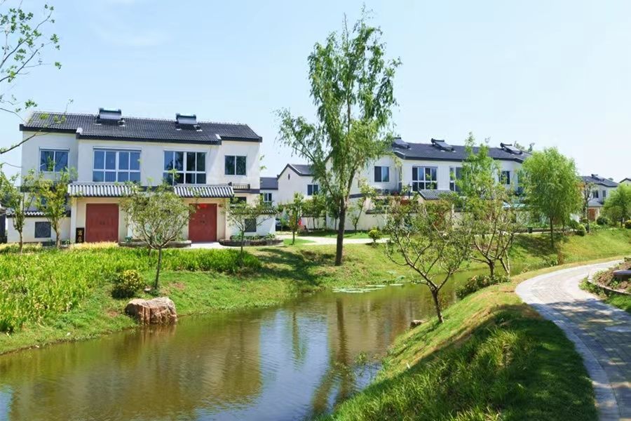 唐圩村大力推进新型农村社区建设,新建农房110户,改建及插建160户