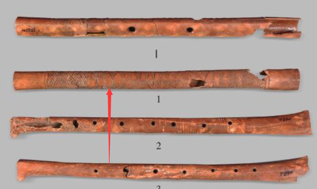 賈湖骨笛上有