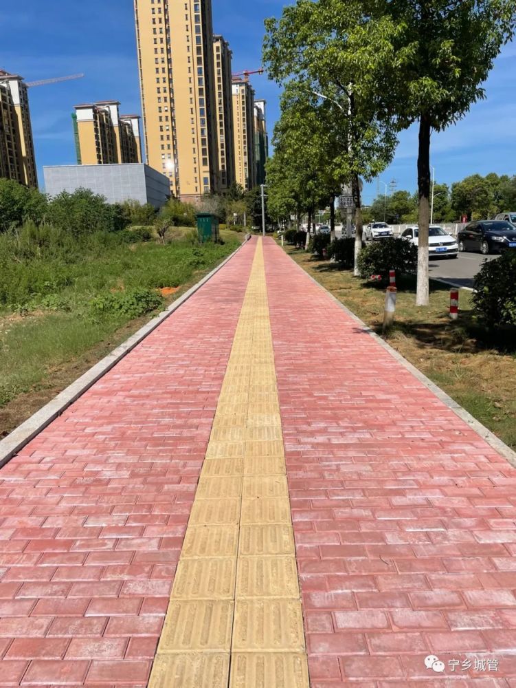 宁乡这里新建两处人行道