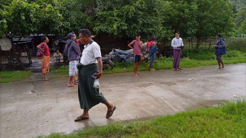 突发！今天早晨，缅甸若开邦内爆发战事，有村民被流弹击中