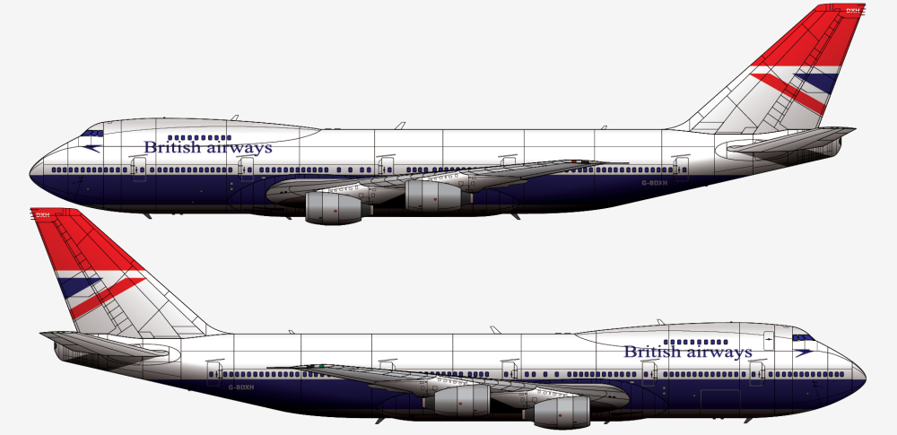 英国航空涂装的g-bdxh号波音747-200客机二视图……副驾驶:"有哪具