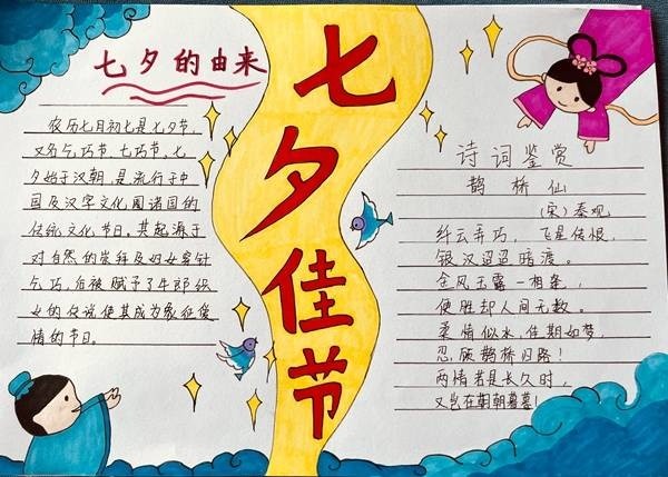 "走进七夕 传承文化"手抄报优秀作品展示(上)_腾讯新闻