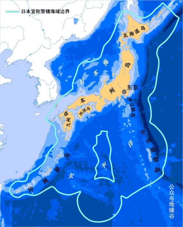 年所著《日本的国境》一书中却宣称"日本国拥有主权的疆域,东起南鸟岛