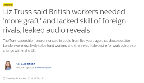 5年前录音曝光！特拉斯曾对比中国称英国工人需“更努力工作”