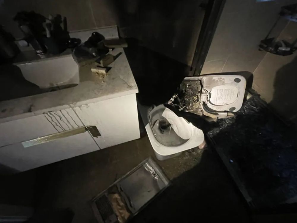 立即拨打119报警电话发现主卧卫生间的智能马桶起火突然闻到很浓的烟