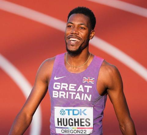 1995年出生的詹内休斯zharnel hughes,从小在英国海外的小岛安吉拉