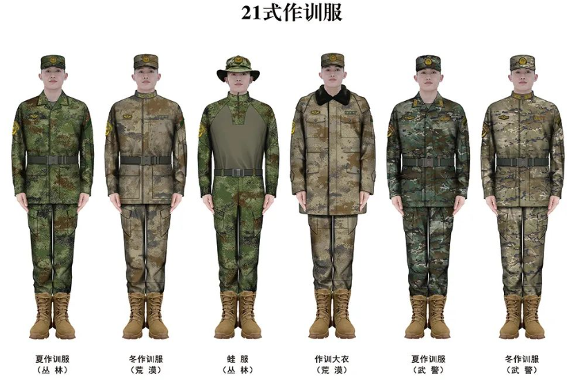 最新型現役中国人民解放軍19式星空砂漠迷彩防寒服 新疆チベット部隊 