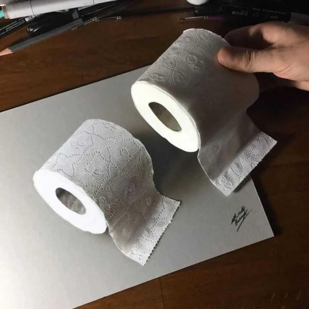 超逼真的3d铅笔画明知道他画的是一幅画却不愿相信