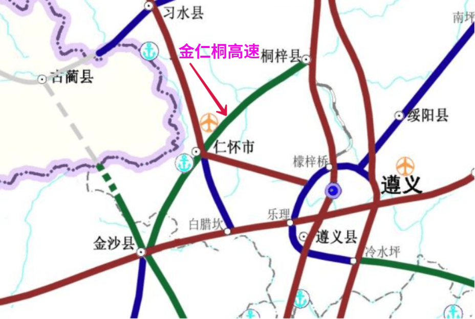 互通接已建成的杭瑞国家高速公路遵义至毕节段和金沙至黔西高速公路