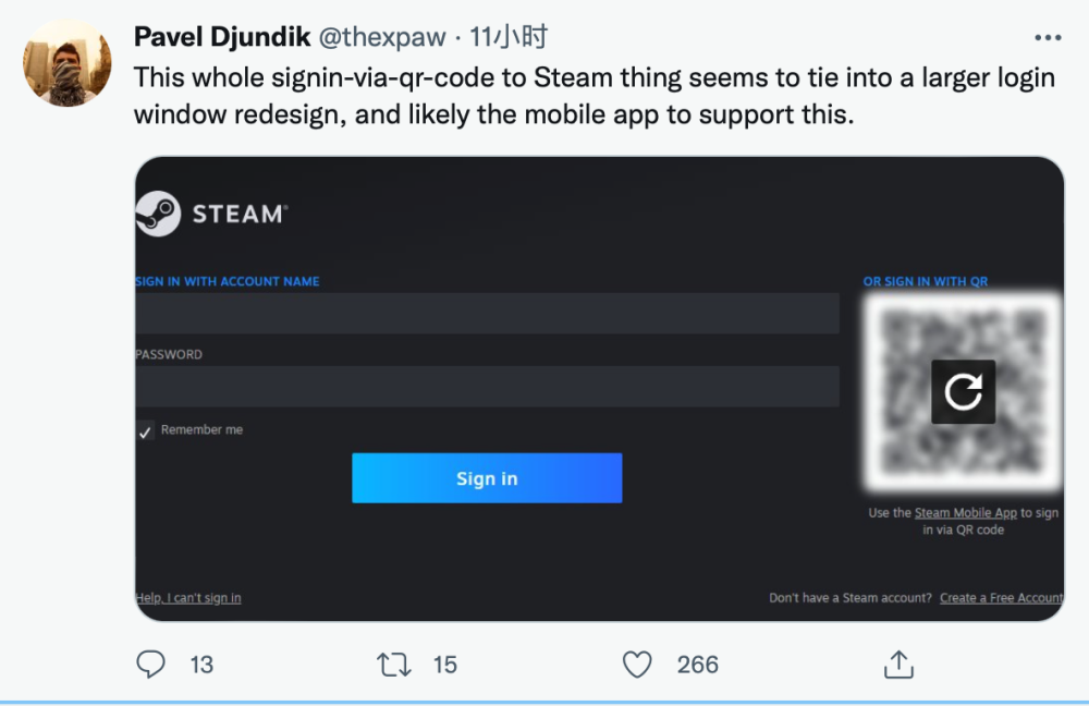 不用每次输密码,steam 最新二维码登录界面曝光_腾讯新闻
