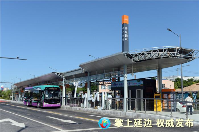 晨报快讯今日延吉市快速公交brt站台正式进入运营前调试阶段