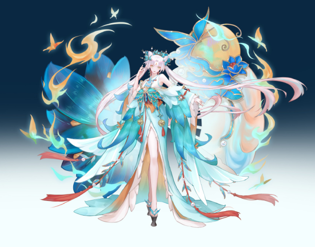 阴阳师百绘罗衣:华丽度爆表的不知火同人皮肤 此乃翠羽蝶舞