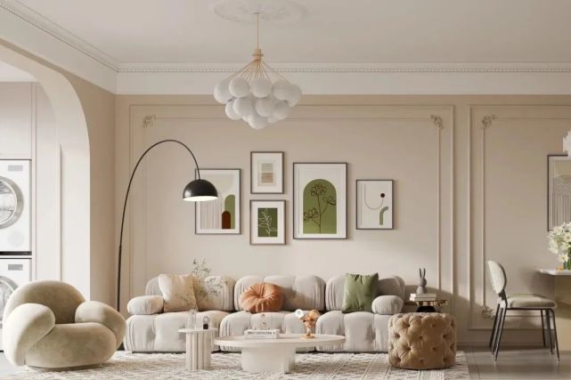 70㎡小户型轻法式,一见倾心温柔治愈奶油家