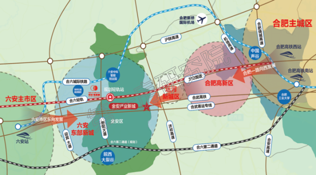 合肥東部新中心位於合肥主城區東部,以瑤海老工業區為核心,東起大眾路