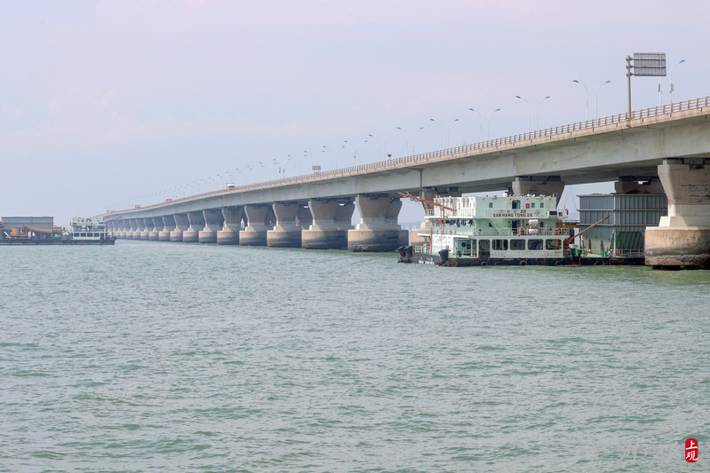 水流常年沖刷,東海大橋受威脅,國內首個跨海大橋樁基防護工程啟動