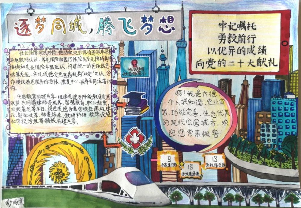 "逐梦同城 飞跃未来"手抄报评比活动优秀作品展示!_腾讯新闻