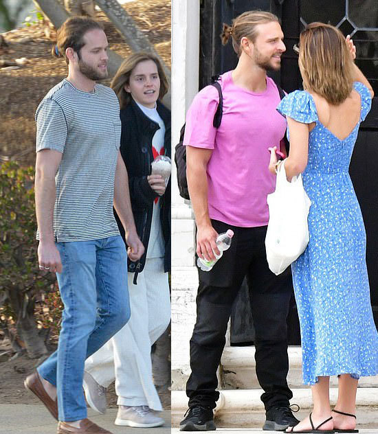 32岁艾玛·沃特森和富二代男友外出,被呵护笑得甜,小魔女偏爱发髻男