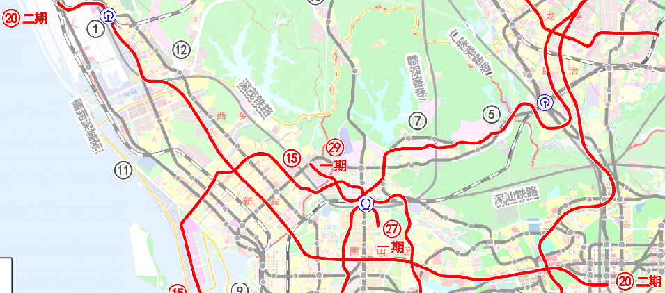 重磅深圳地铁5期规划来了涵盖15号线等13条地铁线