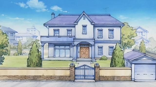 静香,胖虎这些人的住房,小夫住房是独立的别墅,房子要比其余大很多