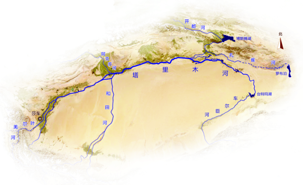 新疆塔里木河地图图片