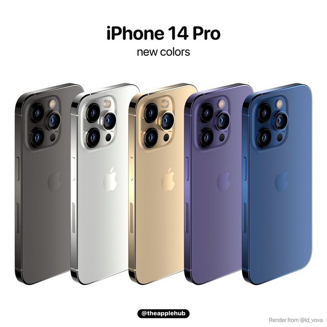 iPhone 14 Pro颜色对比图来了 5种配色你选哪个_腾讯新闻