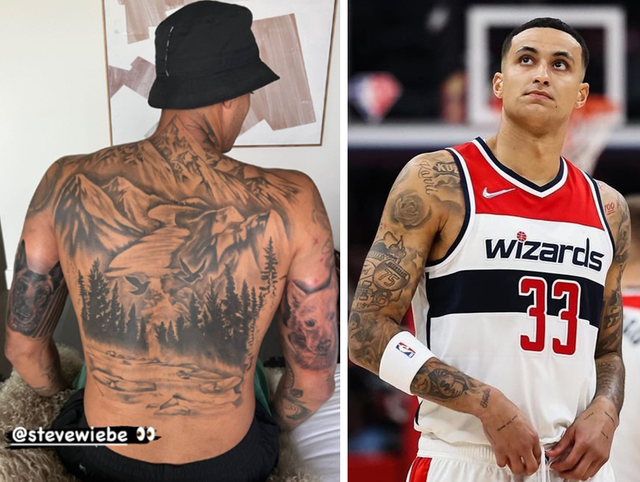 库兹马纹身太帅,后背藏一幅山水画!回归训练,暂别白癜风花魁