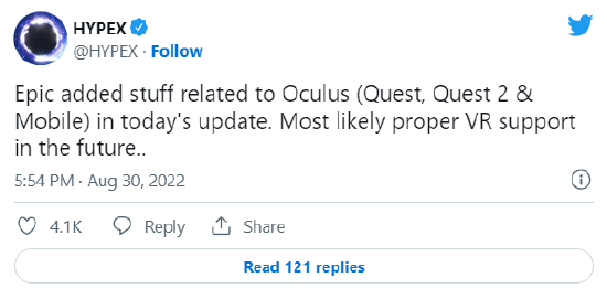 《堡垒之夜》更新或暗示增加对Quest的VR支持