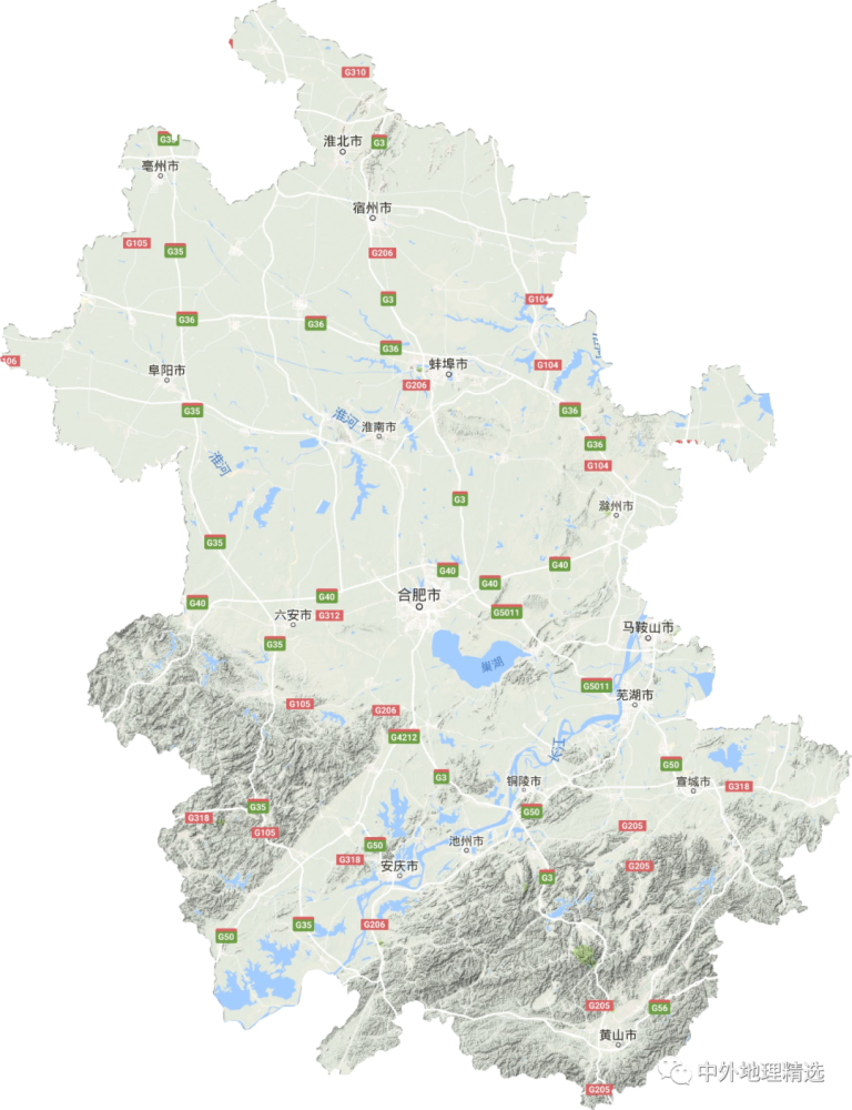 中国地图36个省的地图（国34个省级行政区地形图）