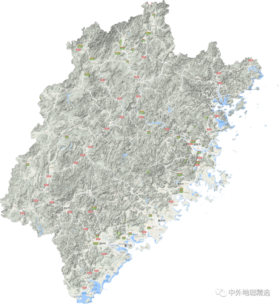 中国地图36个省的地图（国34个省级行政区地形图）