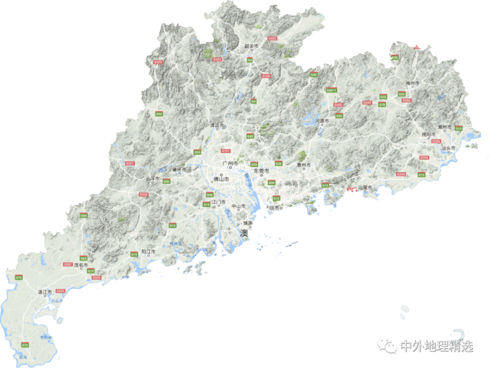 中国地图36个省的地图（国34个省级行政区地形图）