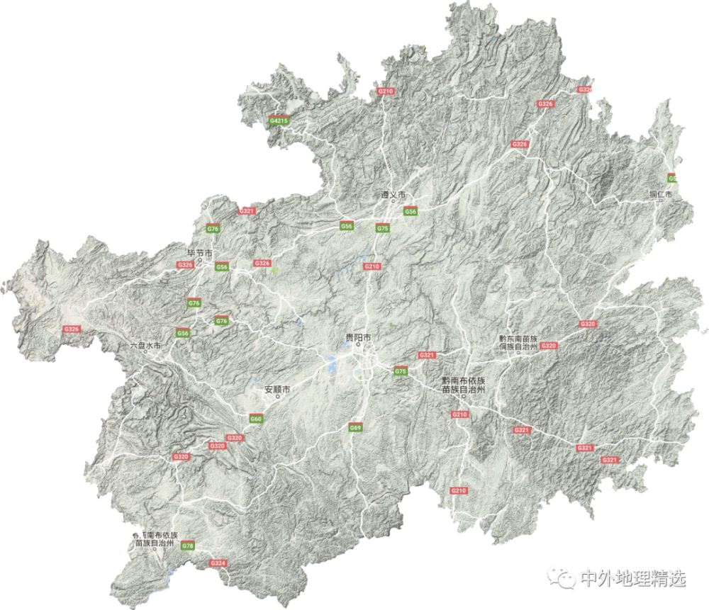 中国地图36个省的地图（国34个省级行政区地形图）