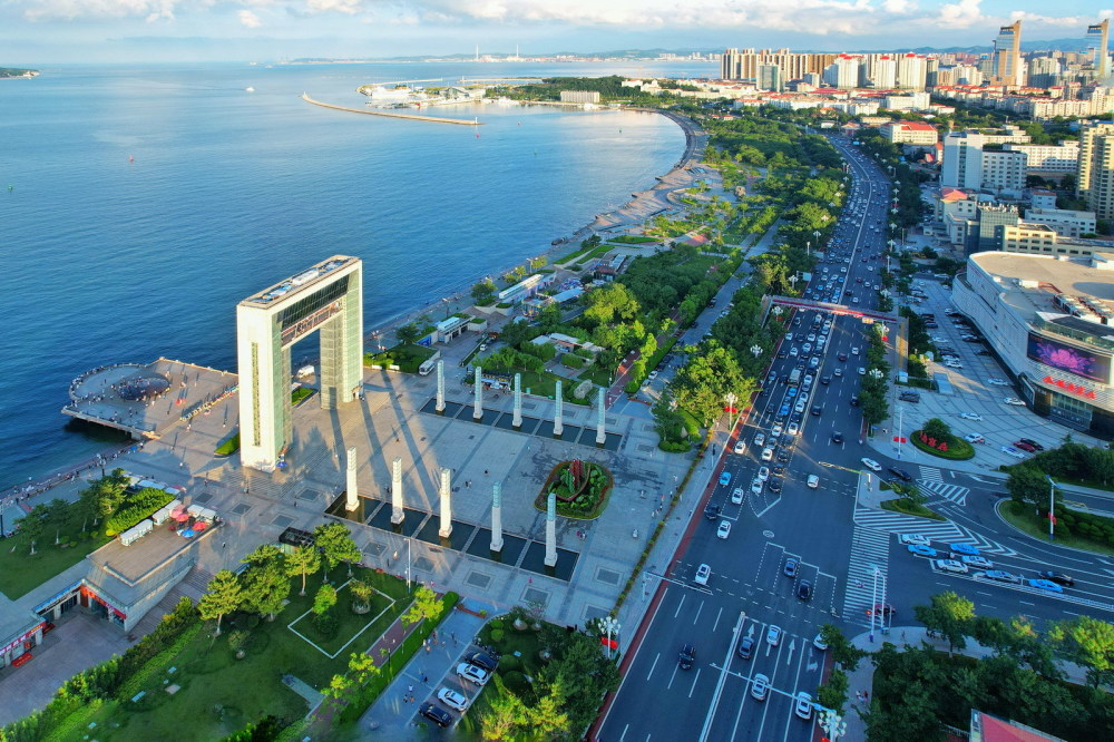 威海幸福门看大海 天蓝水清_腾讯新闻